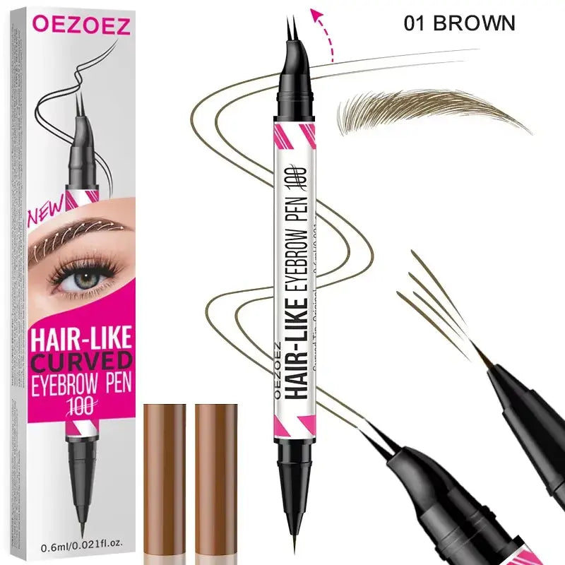 New Elbow Double-headed Two-fork Eyebrow Pencil Two-in-one Eyebrow Pencil Eyeliner Liquid Water YSLYSL