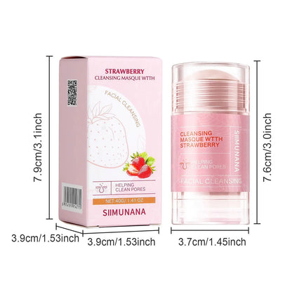 Tea Tree & Strawberry Anti-Blemish Clay Facial Stick 50g Pore Minimizing & Aloe-Based Skin Care Product for Cleansing YSLYSL