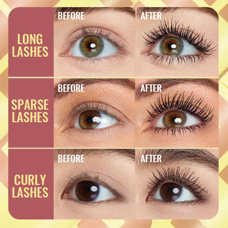 Mascara Waterproof and Lasting, Not Easy to Remove Makeup, Curly, Thick and Not Faint YSLYSL