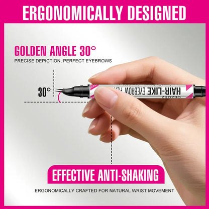 New Elbow Double-headed Two-fork Eyebrow Pencil Two-in-one Eyebrow Pencil Eyeliner Liquid Water YSLYSL