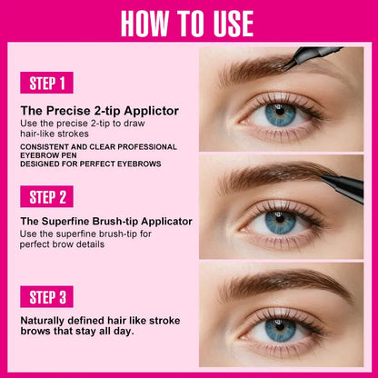 New Elbow Double-headed Two-fork Eyebrow Pencil Two-in-one Eyebrow Pencil Eyeliner Liquid Water YSLYSL